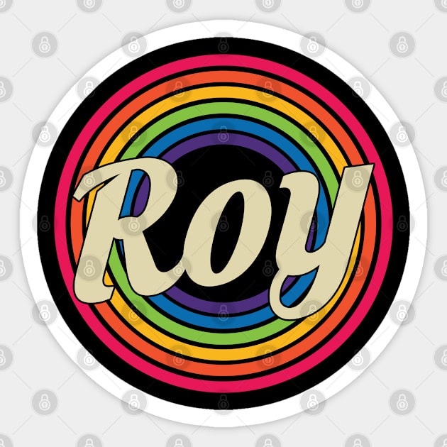 Roy - Retro Rainbow Style Sticker by MaydenArt